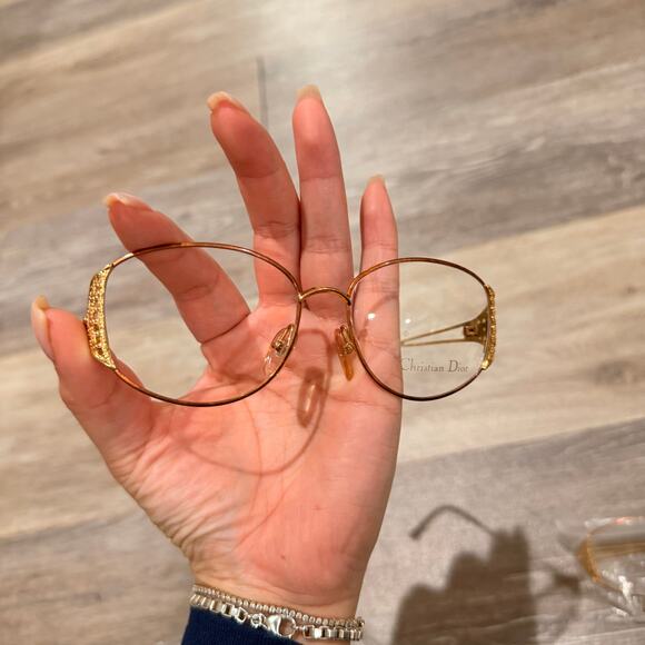 Christian Dior Vintage Gold Frame Reading Glasses - Picture 2 of 9